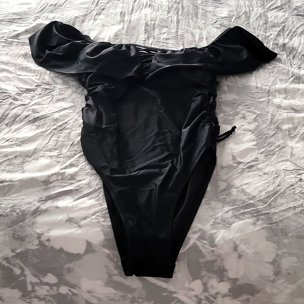 Brand new with tags black one piece bathing suit
